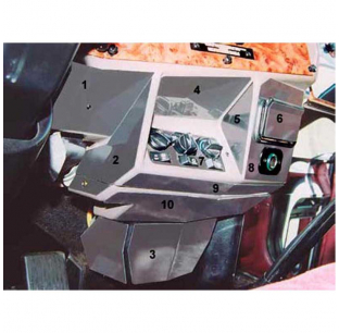 Stainless Steel Control Panel and Lower Dash Trims for Peterbilt 330, 357, 377, 378, 379, 385 (1973-2005)