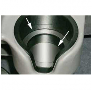 Peterbilt 330-385 Cup Holder Trim Kit | Stainless Steel | Fits 2001-2005 Models | Roadworks 1-Year Warranty