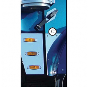 Western Star Constellation Hood Extension Panels - 4900 EX, Cab Panels, Hood & Cowl Extensions, Sold as Pair