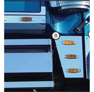 Western Star Constellation Cowl Panels - Roadworks - Blank, Combo Holes, 2 Inch Holes - Click to Select Options