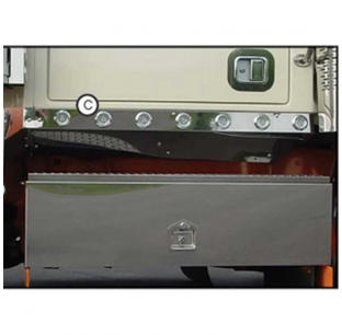 Western Star Cab Panels with 14 Fusion Light Holes, Hood and Cowl Extensions, Sold as Pair, No Lights Included