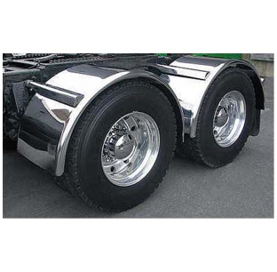 96 Inch 16 Gauge Smooth Rolled Edge Single Fenders With Mounting Kit