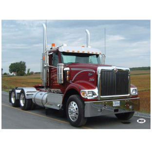 International 9000 Series Day Cab Sunvisor with 5 Light Slots and 4 Brackets - 12 3/4 Inch