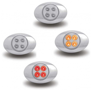 3 Inch Chrome Marker LED Light - Sleek, Durable, and Bright