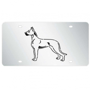 Great Dane Trailers License Plate Tag with Dog Logo - Wingmaster Design