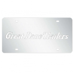 Great Dane Trailers License Plate Tag with Text Logo - Wingmaster Design