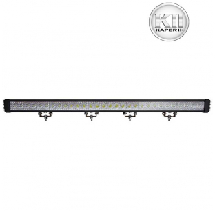 Single Row LED Light Bar, 30 LED, 90W, 6750 Lumen, 40.11x2.59x3.58 Inch, Aluminum Housing, Polycarbonate Lens, Stainless Steel Bracket