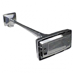 Hadley 26 Chrome Air Horn with Pedestal and Front Cover - 26 Inch, Chrome-Plated Steel, Rectangular Bell, Made in USA