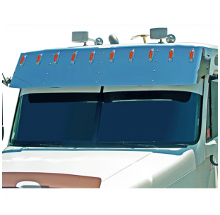 Freightliner Century Mid Roof 2003 Drop Visor with 10 Vertical Light Cutouts