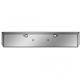 18 Chrome Plated Texas Bumper with Boxed Ends, Tow Holes, and Mounting Holes for Peterbilt Trucks