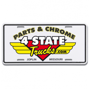 Chrome Shop Mafia 4 State Trucks Embossed License Plate - Universal