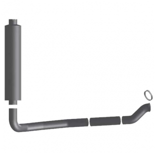 Sterling 4 Inch Exhaust System with Above Frame Layout, Fits Ford OEM# 04-19752-000, 04-19734-000
