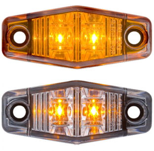 2 LED Amber Marker and Clearance Light for Vehicle Safety