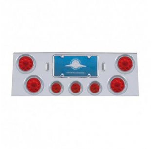 United Pacific SS Rear Center Panel W/ 4 - 10 LED 4 Inch Lights & 3 - 13 LED 2.5 Inch Lights - Universal