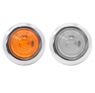 Peterbilt 389 2012-2017 131 Inch BBC Cab Panels with 7 Round 3/4 Inch LED Bullet Lights