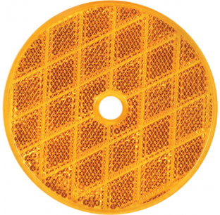 3 Inch Round Amber Center Mount Reflector for Enhanced Visibility