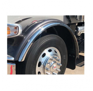 Stainless Steel Fenderettes for Peterbilt 379 and 389 - Durable and Stylish