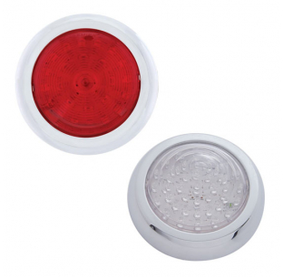 41 LED 1950s Pontiac Style Stop, Turn, Tail Light with Bezel - Classic Car Lighting