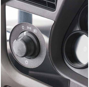 TPHD Stainless Steel Headlight Switch Trim for Peterbilt 567/579 - Made in USA