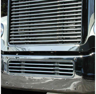 Freightliner Coronado Lower Grill Trim - Stainless Steel, Protects Against Stone Chips, Includes Hardware Kit
