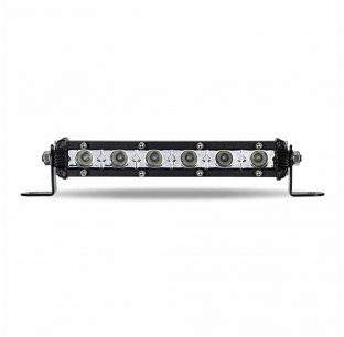 7 Inch 6 LED Flood Beam Light Bar, 600 Lumens, Black Aluminum Die Cast, Universal Fit, 10-30V, 3 Year Warranty