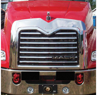 TRUX Mack Vision & Pinnacle Hoodshield Bug Deflector & Side Grille Trim, Stainless Steel, Fits 2006-2016 Models, 1-Year Warranty