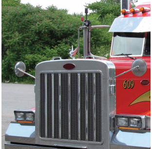 Trux Mirror Hood Mount with Curved Arm and Rectangular Base, Fits Most Truck Models
