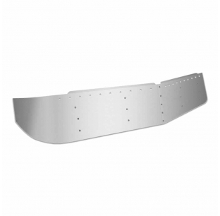 International 4000 Series 2002+ Stainless Steel Sun Visor with 12 Inch Drop and Light Cutouts