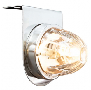 Glass Watermelon Light With Clear Lens Stainless Steel Light Bracket Kit