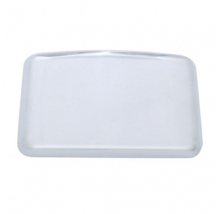 Rectangular Stainless Steel Horn Cover 4 5/8 x 7 3/8 Inch with Welded Snap-In Clips for Trucks