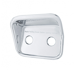 Chrome Plastic Air Valve Bezel Cover for 2006-2015 Peterbilt 379/389/388 Models with Double Sided Tape Mount