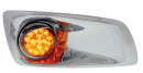 Single Function LED Kenworth T660 Front Bumper Light - (UP42744) Passenger Side - Amber - With Visor