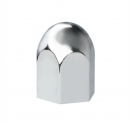1 - 1/2 Inch By 2 - 1/4 Inch Push On Chrome Plastic Standard Nut Cover