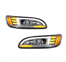 Peterbilt 386/387 Projection Headlight With LED Sequential Turn And Daytime Running Light