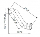 Freightliner 13 Inch Long And 3 Inch Diameter Replacement Exhaust Pipe For OE 01-29031-000 And OTR3FE024