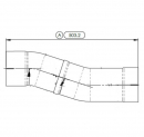 Freightliner 19.80 Inch Long And 5 Inch Diameter Replacement Exhaust Pipe For OE 04-26838-000