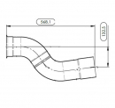 Kenworth 22.36 Inch Long 5.79 Inch OD And 4.88 Inch ID Replacement Exhaust Pipe For OE M667104002, M667211002, M668934002, And M668960002