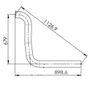 International 28.48 Inch Long And 4 Inch Diameter Replacement Exhaust Pipe For OE 3533076C1 And OTR6IA012