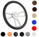18 Inch Bare Aluminum Muscle Polished Steering Wheel