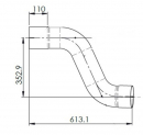 Volvo 24.13 Inch Long And 5 Inch Diameter Replacement Exhaust Pipe For OE 23154809 And OTR8CE013