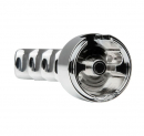 Chrome Straight Grip With Lines 13/18 Speed Gearshift Knob