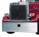 Peterbilt 379 7 Gauge Heavy Duty Chrome Plated Standard Box End Bumper With Tow Hole