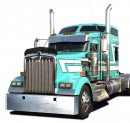 Kenworth W900L 7 Gauge Heavy Duty Chrome Plated Standard Mount Mitered End Bumper With Tow Hole