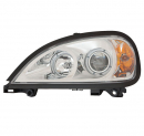 Freightliner Columbia 1996 To 2016 Angel Eyes Projector Head Lamp Assembly With Chrome Bezel 