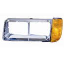 Freightliner FLD Integral Sleeper 1989 To 2002 Head Lamp Bezel And Signal Assembly OE A06-20738-000 And A06-20738-001