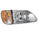Pair Of International 9-200 1996 To 2018 Diamond Design Head Lamp Assemblies With Park And Signal Lamps