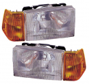 Volvo WIAS Integral Aero Sleeper 1988 To 1997 Head Lamp And Side Marker Lamp Combo Assembly OE 83601-3205 And 83601-3204