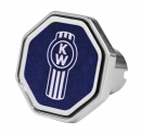 Chrome Air Valve Knob With Blue Kenworth Logo