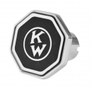 Chrome Air Valve Knob With Old Metallic Black Kenworth Logo 