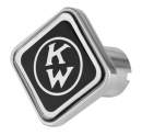 Chrome Air Valve Knob With Old Black Kenworth Logo 